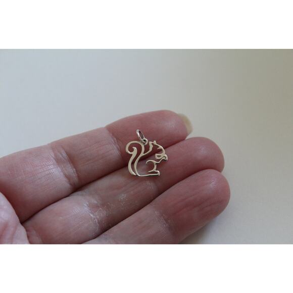 Sterling Silver Squirrel Charm - Picture 1 of 4